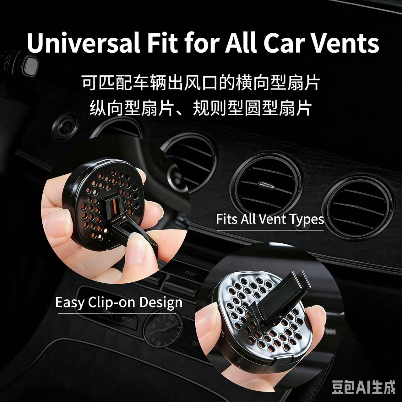 Luxury Car Air Vent Diffuser, Perfume-Grade Scent, Natural Plant Purification