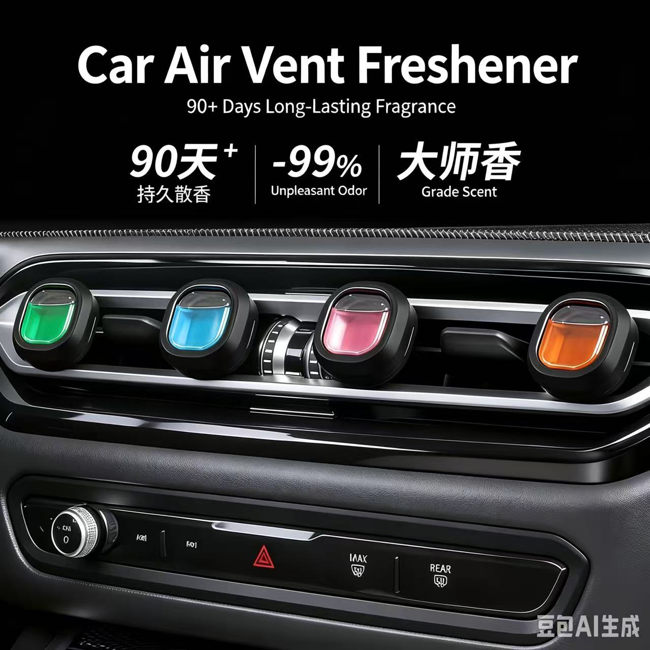 Luxury Car Air Vent Diffuser, Perfume-Grade Scent, Natural Plant Purification