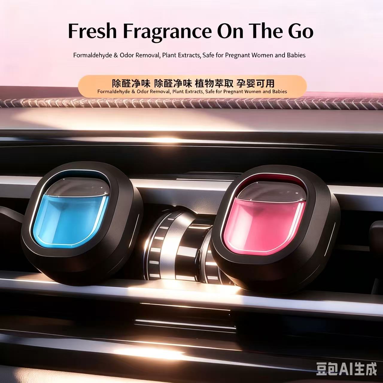 Luxury Car Air Vent Diffuser, Perfume-Grade Scent, Natural Plant Purification