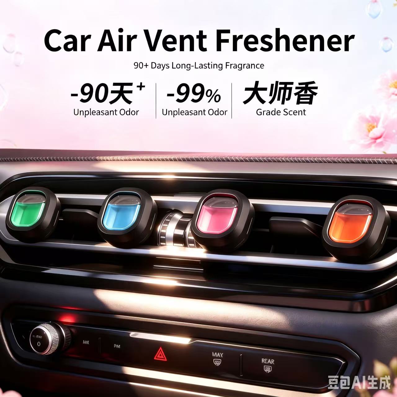 Luxury Car Air Vent Diffuser, Perfume-Grade Scent, Natural Plant Purification