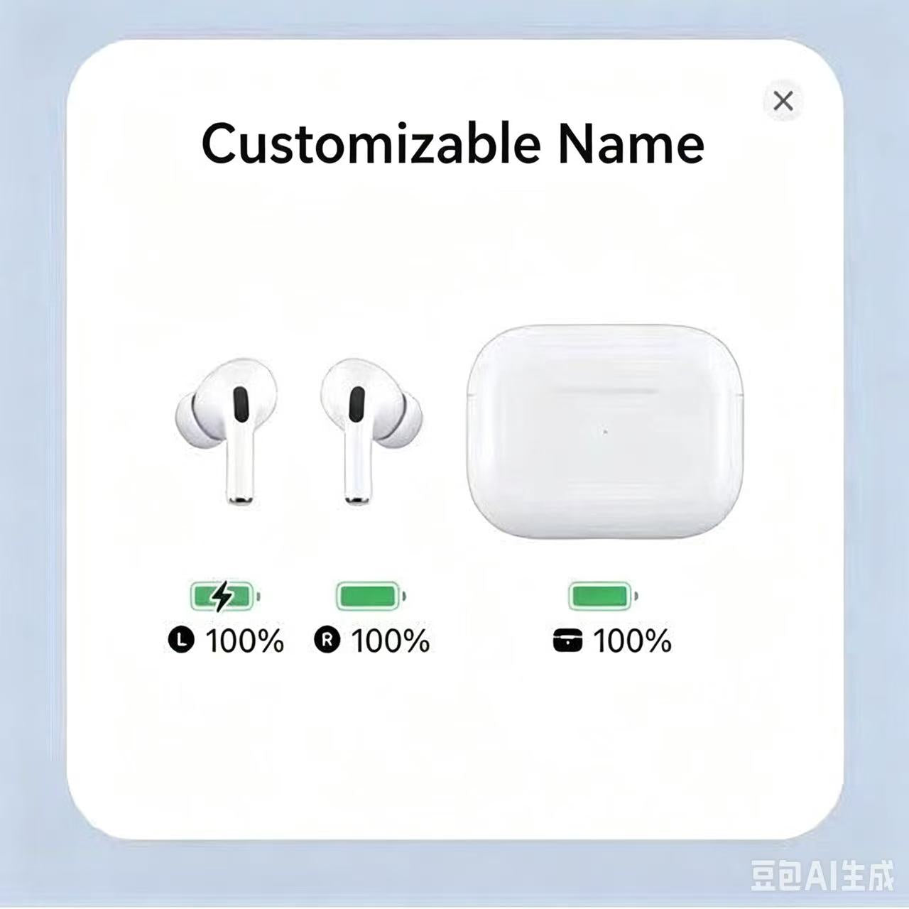 Premium Wireless Bluetooth Earbuds, Personalized Name, Long Battery Life